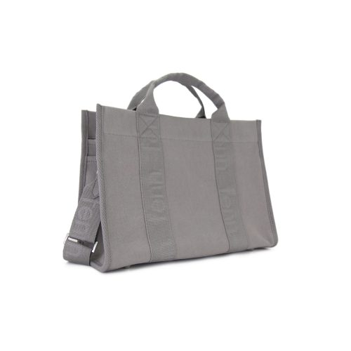 Petite Canvas – Grey – Silver Zip – Grey Strap - Image 6