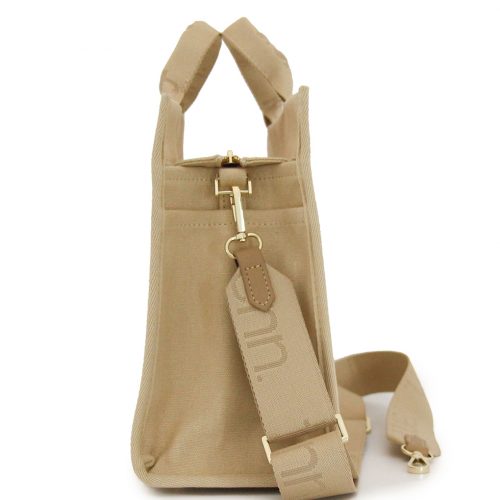 Canvas, Petite Canvas – Toffee – Gold Zip – Toffee Handle - Image 2