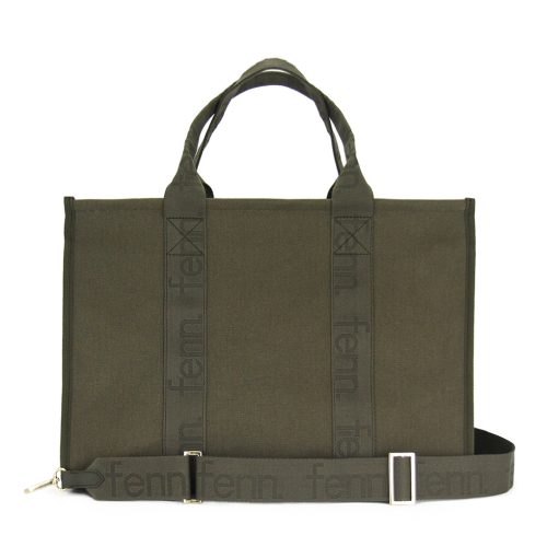 Maxi Canvas – Army Green – Gold Zip – Army Green Strap