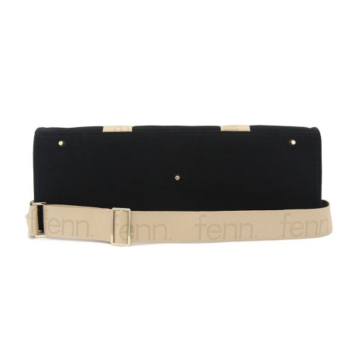 Maxi Canvas – Black – Gold Zip – Toffee Handle - Image 3