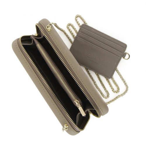 Wallets – Stone – Gold Zip – Gold Chain - Image 3