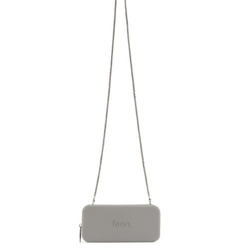 Wallets – Grey – Silver Zip – Silver Chain - Image 2