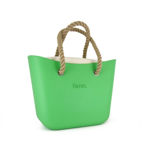 Original Collection – Apple – Beige Inner – Silver Zip – Rope Handle - Image 2