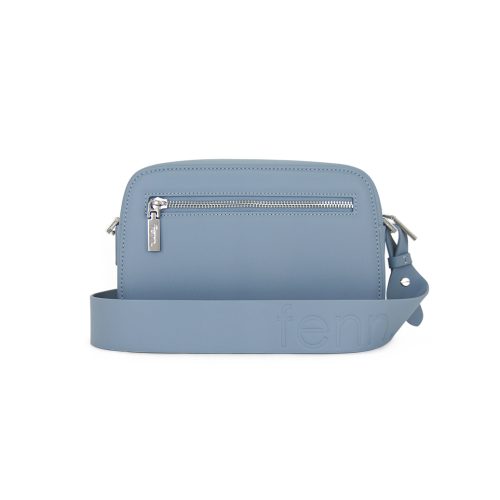 Cross Body – Mint Blue – Silver Zip – Mint Blue Strap - Image 2