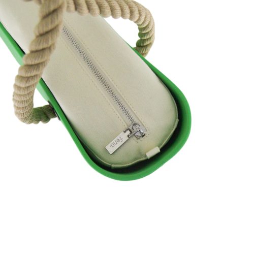 Original Collection – Apple – Beige Inner – Silver Zip – Rope Handle - Image 3