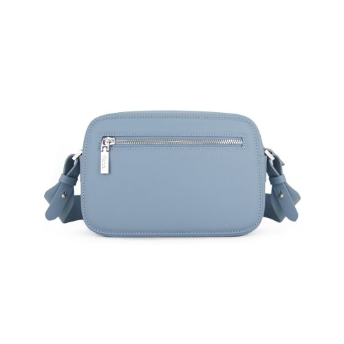 Cross Body – Mint Blue – Silver Zip – Mint Blue Strap - Image 8