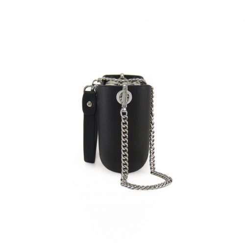 Classic Collection – Black – Pattern 48 Inner – Silver Zip – Black/Silver Chain Handle - Image 3