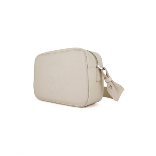 Cross Body – Off White – Silver Zip – Off White Strap - Image 4