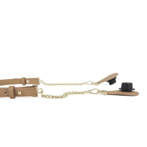 Petite Handles – Light Tan Microfibre / Gold Chan - Image 6