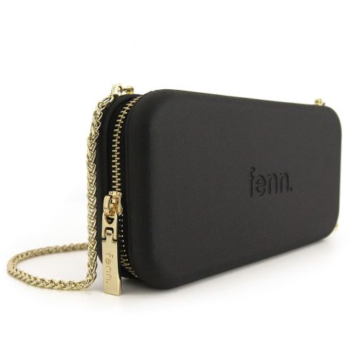 Wallets – Black – Gold Zip – Gold Chain - Image 2