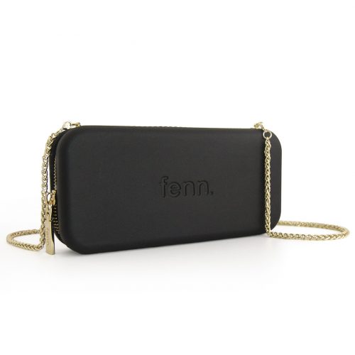 Wallets – Black – Gold Zip – Gold Chain - Image 6