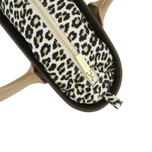 Petite – Choc – Pattern 10 Inner – Light Tan Microfibre Round Handle - Image 3