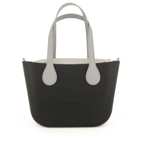 Petite – Black – Grey Inner – Grey Microfibre Flat Handle