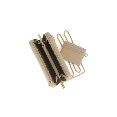 Wallets – Sand – Gold Zip – Gold Chain - Image 5