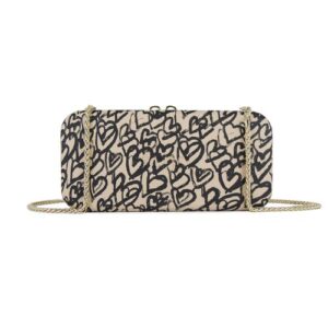 Wallets – Sand Heart – Gold Zip – Gold Chain