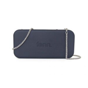 Wallets – Navy – Silver Zip – Silver Chain