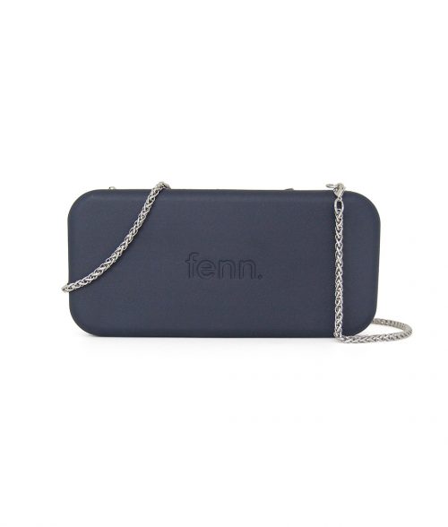 Wallets – Navy – Silver Zip – Silver Chain