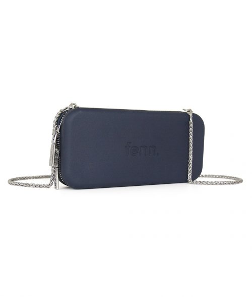 Wallets – Navy – Silver Zip – Silver Chain - Image 4