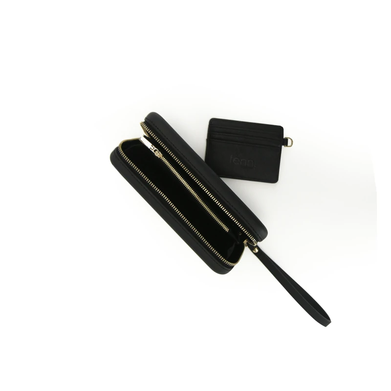 Wallets – Black – Gold Zip – Black Strap