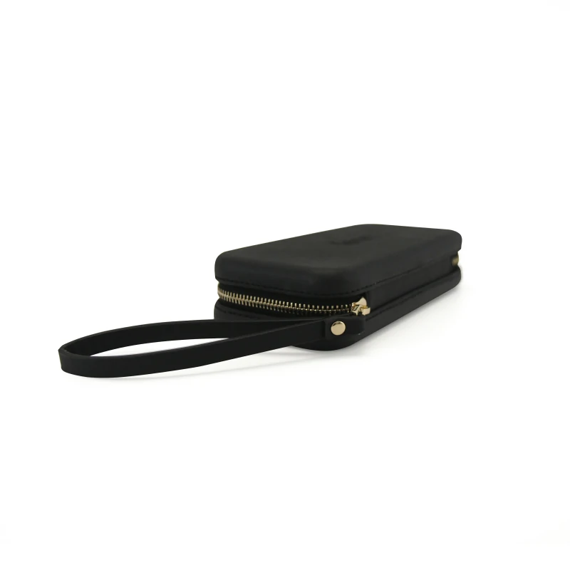 Wallets – Black – Gold Zip – Black Strap4