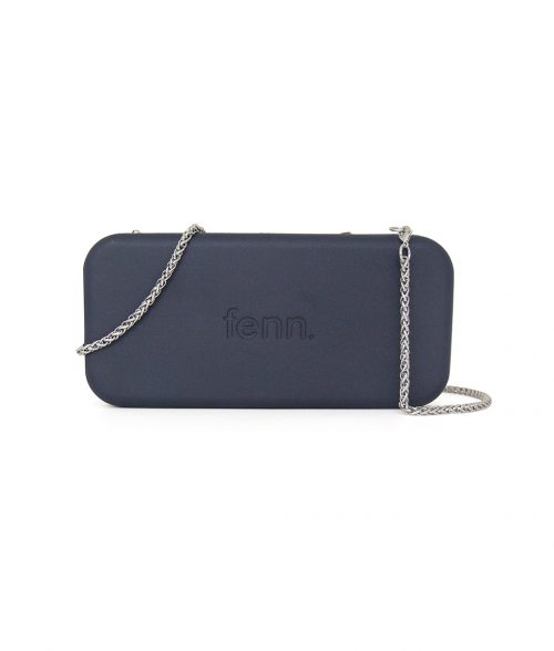 Wallets – Navy – Silver Zip – Silver Chain - Image 3