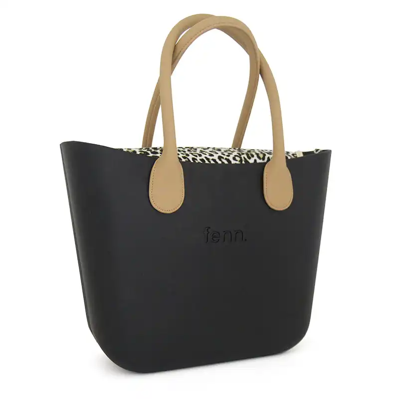 ORIGINAL COLLECTION – BLACK – pattern 10 inner – gold zip – light tan handle - Image 2