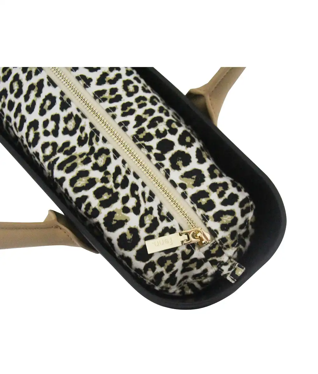 ORIGINAL COLLECTION – BLACK – pattern 10 inner – gold zip – light tan handle - Image 3