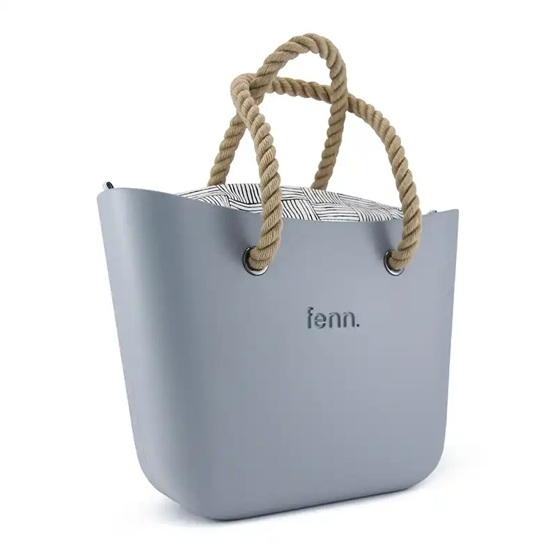 ORIGINAL COLLECTION – BLUE HAZE – pattern 5 inner – silver zip – rope handle - Image 3