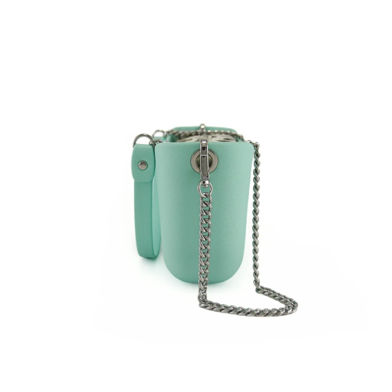 Classic Collection – Turquoise – Pattern 2 Inner – Silver Zip – Turquoise Silver Chain Handle