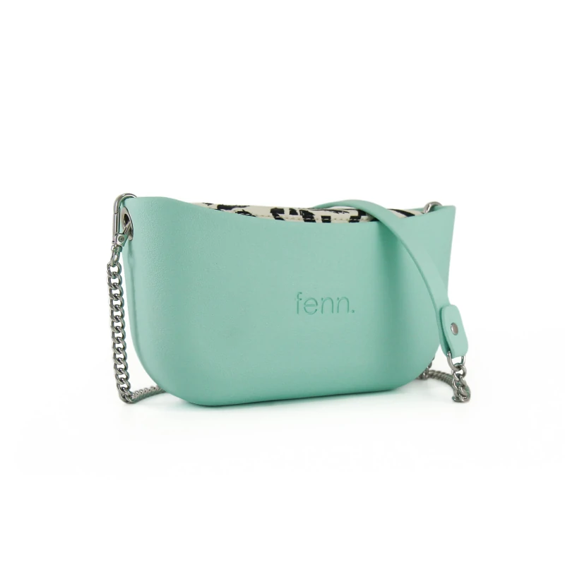 Classic Collection – Turquoise – Pattern 2 Inner – Silver Zip – Turquoise Silver Chain Handle3