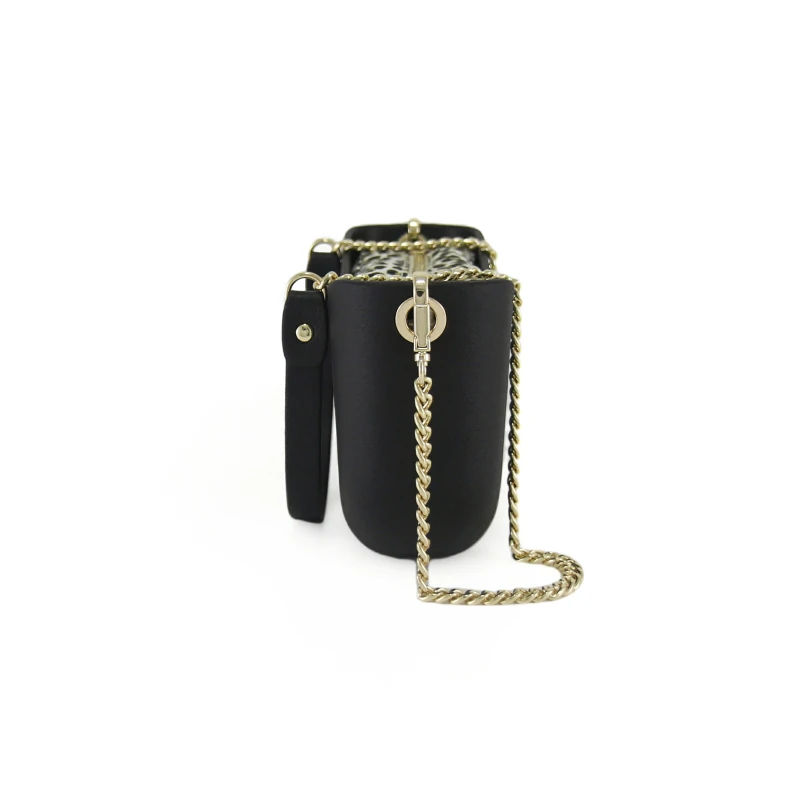 Classic Collection – Black – Pattern 10 Inner – Gold Zip – Blackgold Chain Handle4