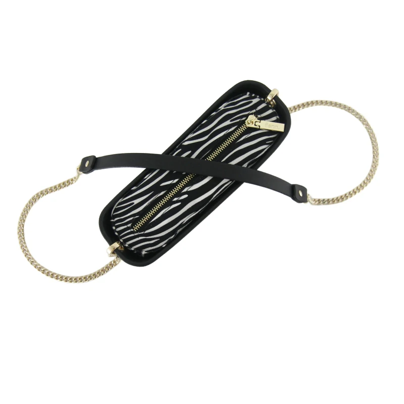 Classic Collection – Black – Pattern 44 Inner – Gold Zip – Black/Gold Chain Handle - Image 4