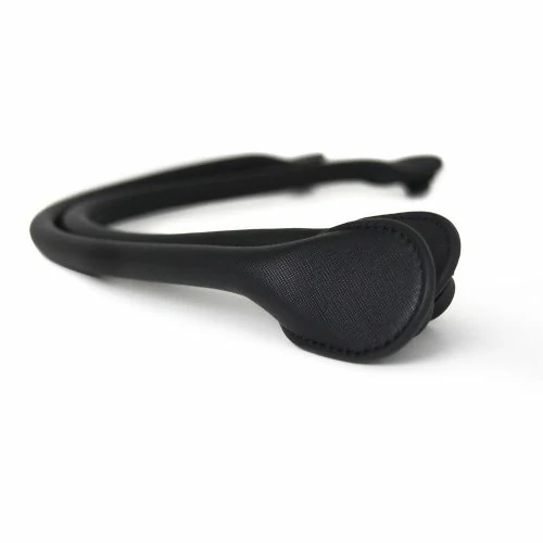 Original Collection Handles – Microfibre Round Black Criss Cross2