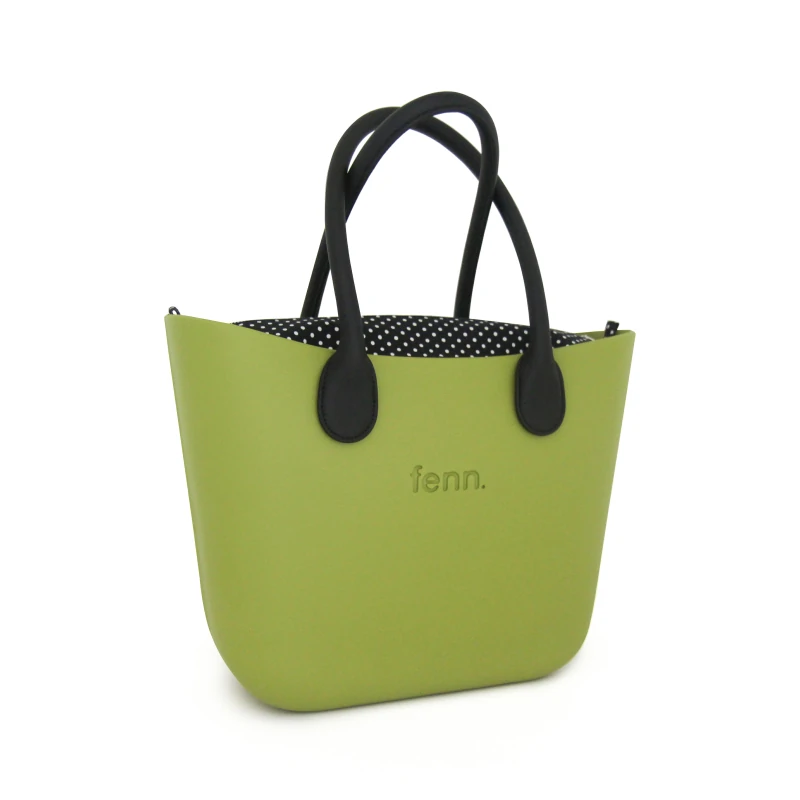 Original Collection – Lime – Black Microfibre Round Criss Cross – Handle – Pattern 28 Inner 2