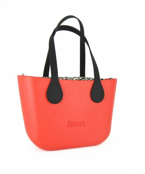 Petite Collection – Tangerine Red – Pattern 48 Inner – Silver Zip – Black Handle2