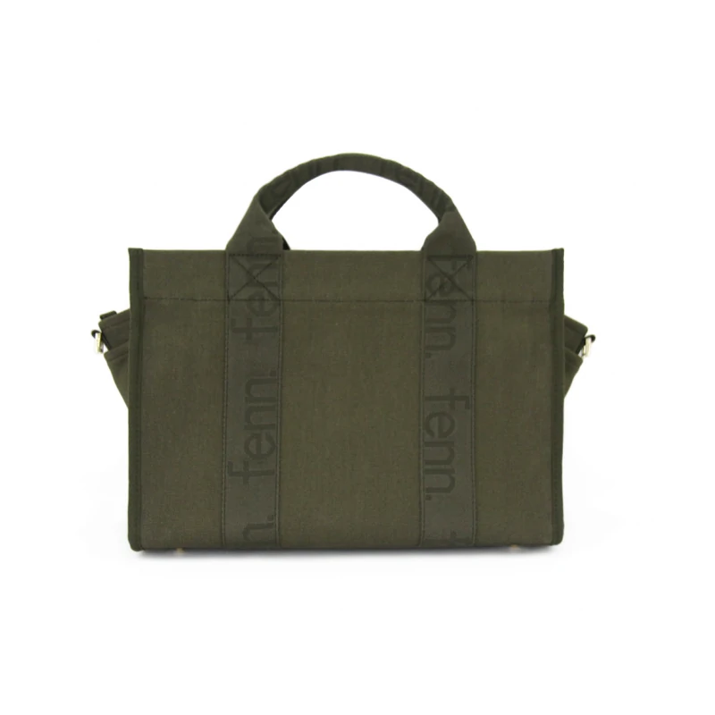 Petite Canvas – Army Green – Gold Zip – Green Strap