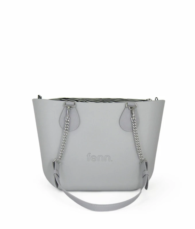 Petite – Light Grey – Grey (criss Cross) Silver Chain – P44 – Silver