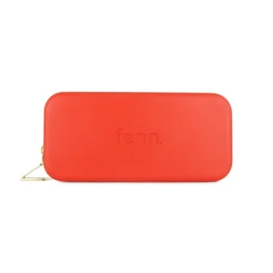 Wallets – Tangerine Red – Gold Zip2